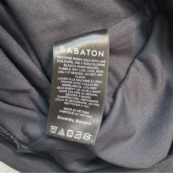 Aritzia Babaton Original Contour Prosperity Crew Black Long Sleeve Bodysuit 2XS - Picture 5 of 10